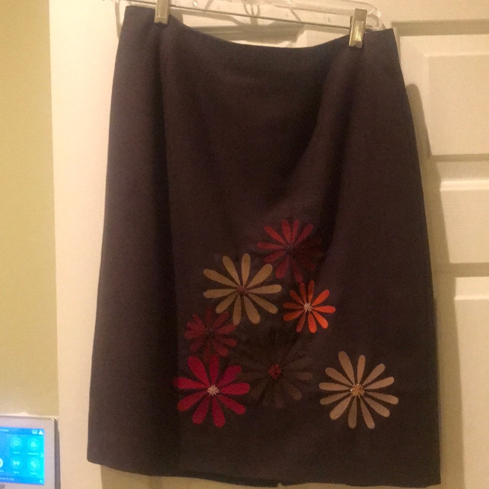 Alfani petite brown skirt